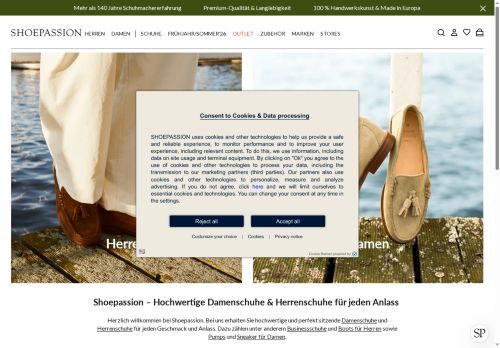 SHOEPASSION Website Screenshot