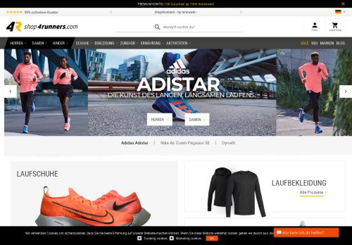 shop4runners Website Screenshot