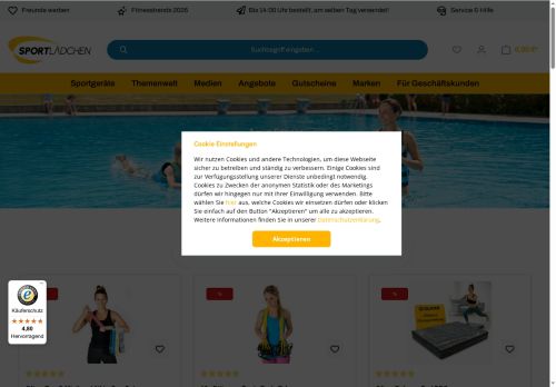 Sportlädchen Website Screenshot