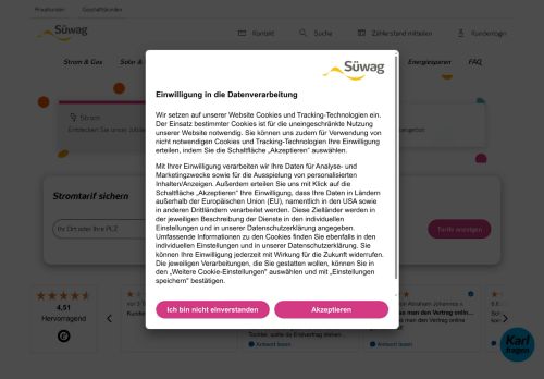Süwag Website Screenshot