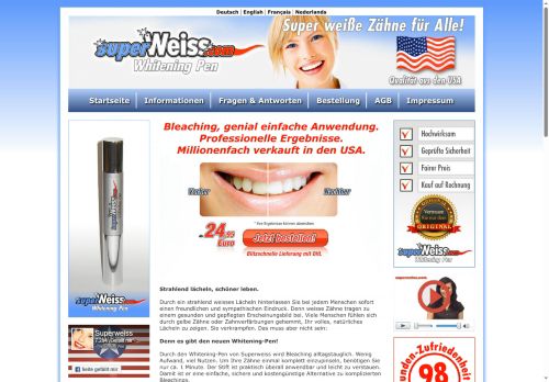 Superweiss Website Screenshot