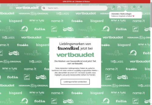 tausendkind Website Screenshot