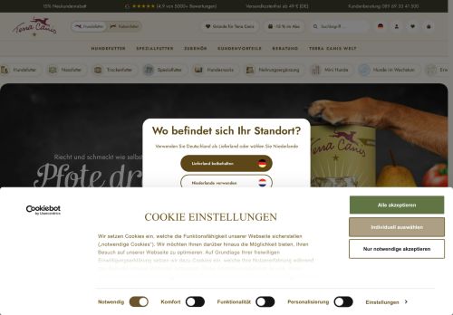 Terra Canis Website Screenshot
