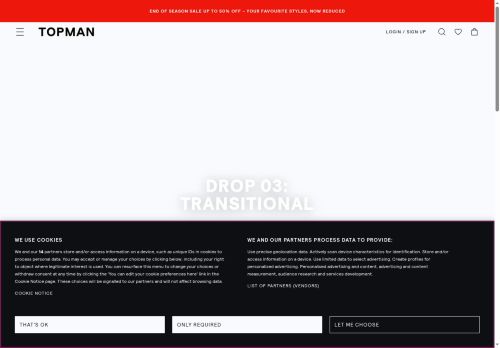TOPMAN Website Screenshot