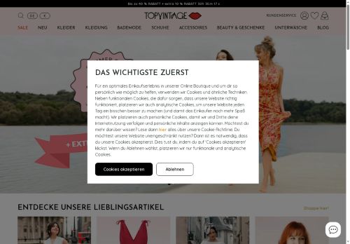 TopVintage Website Screenshot