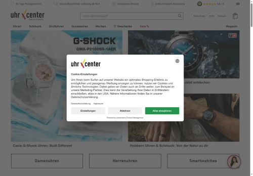 UhrCenter Website Screenshot