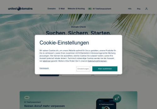 united-domains Website Screenshot