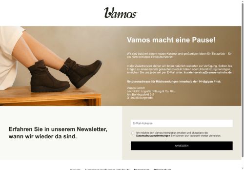Vamos Website Screenshot