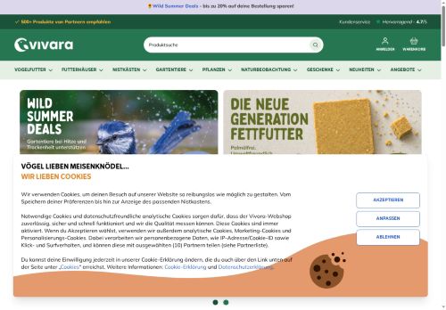 Vivara Website Screenshot
