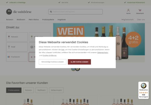 Weinvorteil.de Website Screenshot