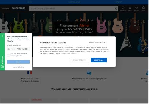 Woodbrass Website Screenshot