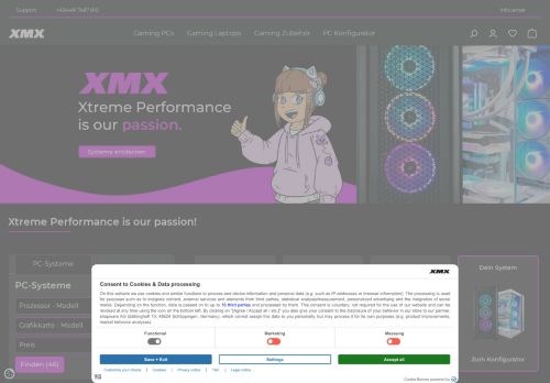 XMX Website Screenshot