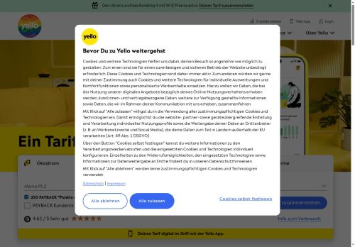 Yello Website Screenshot
