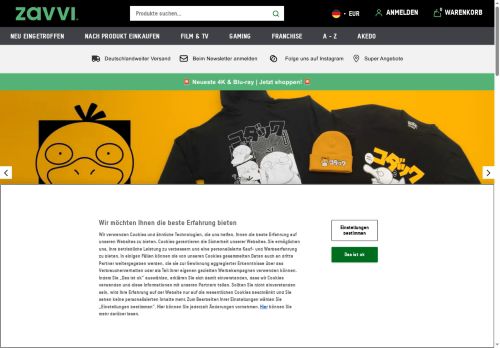 Zavvi Website Screenshot